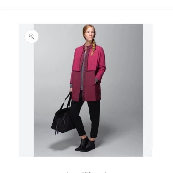 NWT Lululemon Women's Cocoon Car Coat - Burgundy Size Medium RARE FIND - Picture 4 of 12